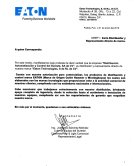 Carta de Distribución Eaton
